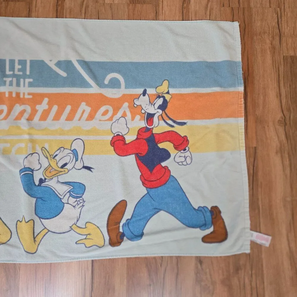 Disney Let The Adventures Begin Beach Towel Mickey Donald Goofy Pluto